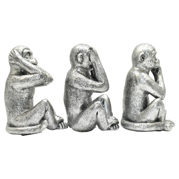 Adam & Friends Home Decor See No Evil, Hear No Evil, Speak No Evil Sculpture - Picture 3 of 5